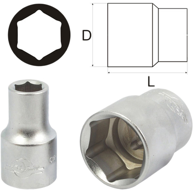 Матовая головка Aist 9 мм 1/4" 6-гранная без накатки 211109A-M 00-00002686