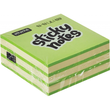 Блок-кубик 48 шт в упаковке Attache Selection миникуб 51х51 зелёный 250 листов 383718