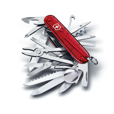 Швейцарский нож красный полупрозрачный Victorinox SwissChamp 1.6795.T