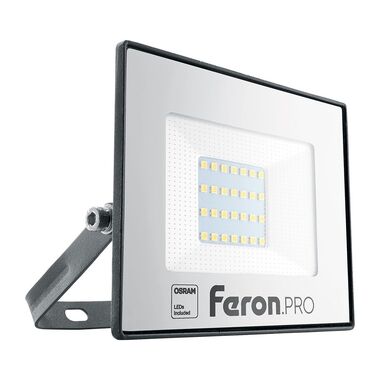 Светодиодный многоматричный прожектор FERON LL-1000, 30W, 6400К, 3000Lm, IP65, 28хOSRAM чёрный 41539