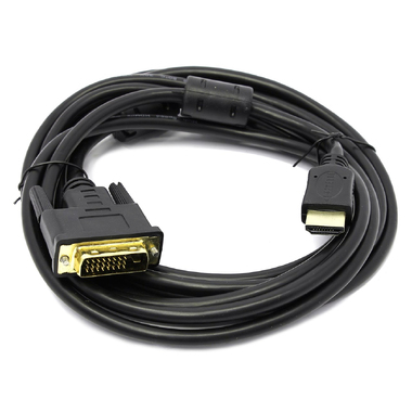 Кабель HDMI M - DVI M 24+1 5bites Dual Link ферритовые кольца позолоченные контакты 3м APC-073-030