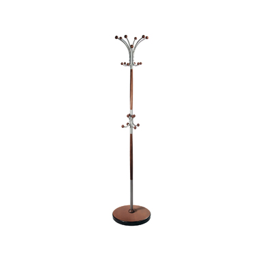 Напольная вешалка Мебелик Д 1 металлик/средне-коричневый 103