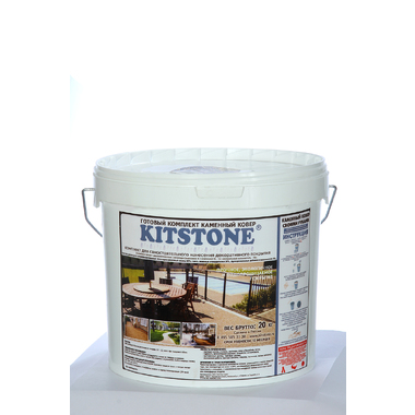 Каменный ковер - декоративное покрытие Kitstone цвет Aspfalt 1810102