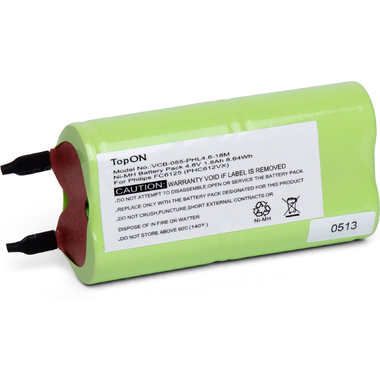 Аккумулятор (4.8V; 1800mAh; Ni-MH) для электровеника Philips FC6125 TopOn TOP-FC-18