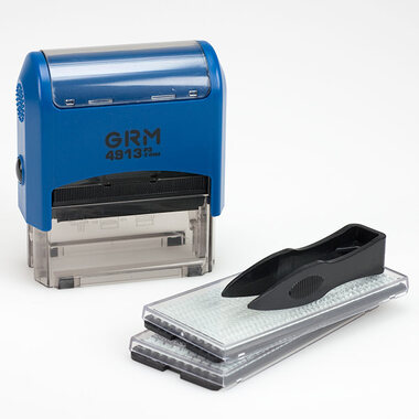 Самонаборный штамп GRM 4913 P3 ЭКОНОМ Typo 5 строк 58х22 мм 2 кассы 6005 и 6006 упаковка 120200100