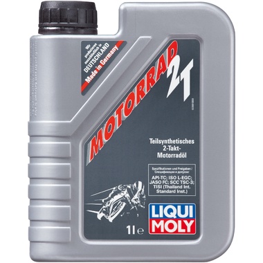 Полусинтетическое моторное масло для 2-тактных мотоциклов 1л LIQUI MOLY Motorbike 2T Street 3981