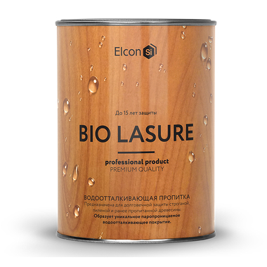 Водоотталкивающая пропитка Elcon Bio Lasure для дерева (дуб; 0.9 л) 00-00461938