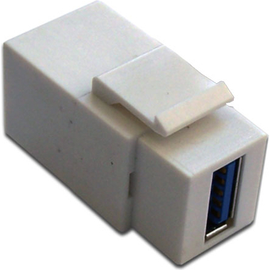 Модуль LANMASTER Keystone, USB 3.0, тип A, мама-мама, 90 градусов, белый LAN-OK-USB30-AA/V-WH