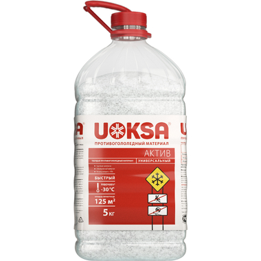 Противогололедный материал UOKSA Актив - 30 C, 5 кг, бутылка 2250