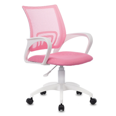 Компьютерное кресло Бюрократ CH-W695NLT розовый крестовина пластик белый CH-W695NLT/PK/TW-13A