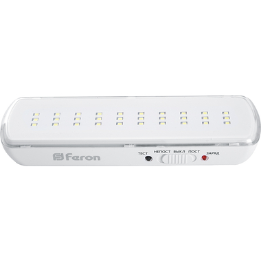Аварийный светильник FERON 30 LED AC/DC, белый, EM110 41532
