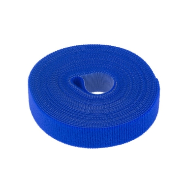 Многоразовая лента-липучка REXANT 5 м х 20 мм, синяя 07-7525