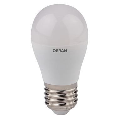 Светодиодная лампа OSRAM LED STAR, P, шар, 8Вт, E27, 806 Лм, 4000 К, нейтральный белый свет 4058075210899