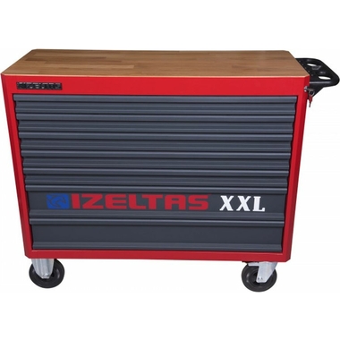Инструментальная тележка IZELTAS XXL черно-красная, без инструментов, 7 ящиков 8246321007
