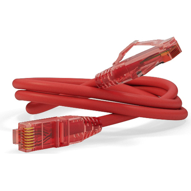 Патч-корд Hyperline PC-LPM-UTP-RJ45-RJ45-C5e-1.5M-LSZH-RD U/UTP, Cat.5е (100% Fluke Component Tested), LSZH, 1.5 м, красный 229953