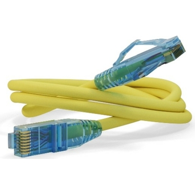 Патч-корд Hyperline PC-LPM-UTP-RJ45-RJ45-C6-1.5M-LSZH-YL U/UTP, Cat.6 (100% Fluke Component Tested), LSZH, 1.5 м, желтый 230226