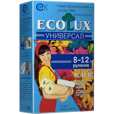 Клей для обоев ECOLUX Универсал 250 г 4607133680275