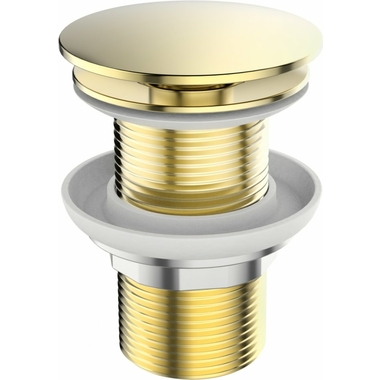 Донный клапан BELBAGNO с системой клик-клак, без перелива, золото BB-SC-ORO