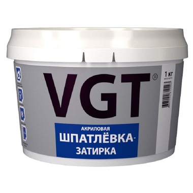 Шпатлёвка-затирка водостойкая, тонкодисперсионная 1 кг VGT 11603106