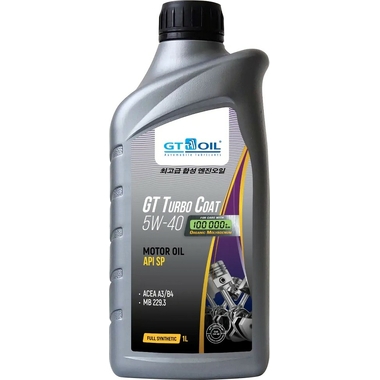 Масло GT OIL GT Turbo Coat, SAE 5W-40, API SP, 1 л 8809059409190