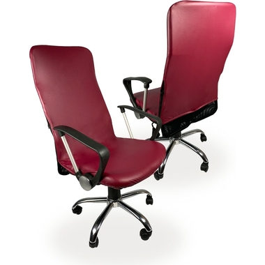Чехол на мебель для компьютерного кресла ГЕЛЕОС 513М, размер M, кожа, темно-бордовый ГЧ00513М