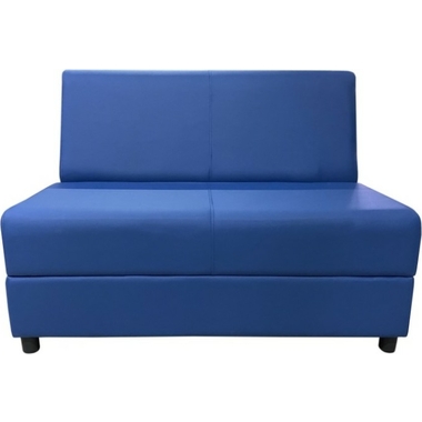Секция дивана Мягкий офис Кардинал двухместная синяя КРД601СН