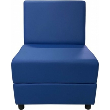 Секция дивана Мягкий офис Кардинал одноместная синяя КРД501СН
