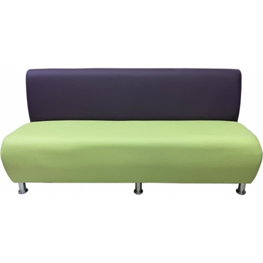 Секция дивана Мягкий офис Классик трехместная фиолетово-салатовая КЛ701ФЛТСЛТ