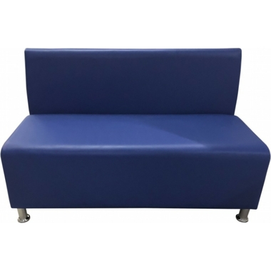 Секция дивана Мягкий офис Клерк двухместная синяя КЛК601СН