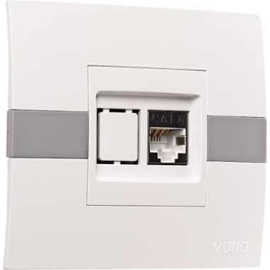 Компьютерная розетка Mono Electric ECO Rj45, Cat6, комплект, белый 101-010104-125