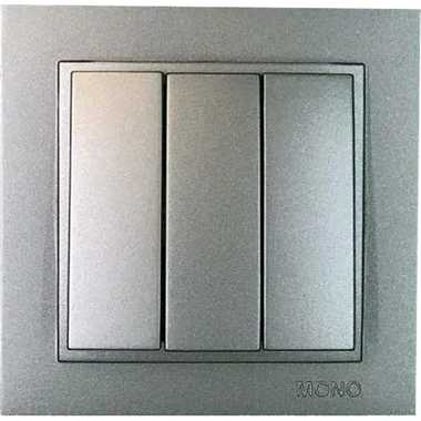Трехклавишный выключатель Mono Electric DESPINA антрацит 102-242422-114