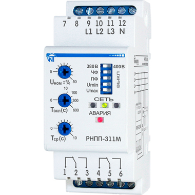 Реле напряжения Новатек-Электро перекоса и последовательности фаз РНПП-311M 3425601311