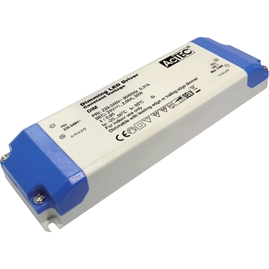 Блок питания AcTEC 12В, 50 Вт, IP20, 1-4.16A, пластик, TRIAC, 184х61х32 DIM12-50