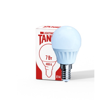 Светодиодная лампа TANGO 7W E14 шарик 4000K 220V LED G45-7W-E14-W 1004964