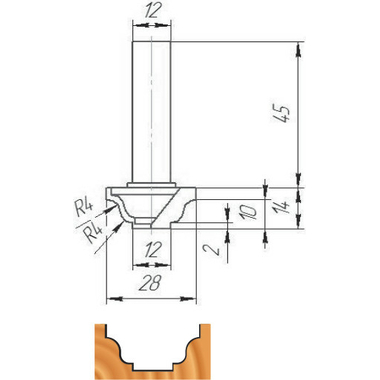 Фреза ФК 0820 МебельДрев 4627198886177