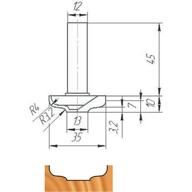 Фреза ФК 0680 МебельДрев 4627198885941