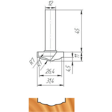 Фреза ФК 0730 МебельДрев 4627198886016