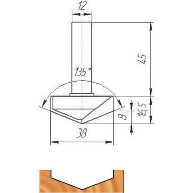 Фреза ФК 1135 МебельДрев 4627198886689