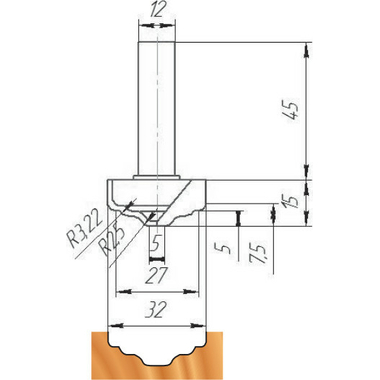 Фреза ФК 0566 МебельДрев 4627198886542