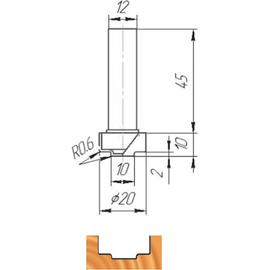 Фреза ФК 0120 МебельДрев 4627198884500