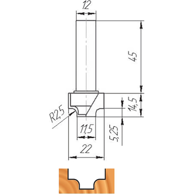 Фреза ФК 0152 МебельДрев 4627198884562