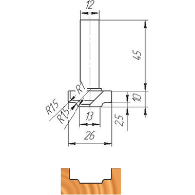 Фреза ФК 0125 МебельДрев 4627198884517