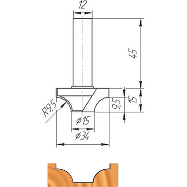 Фреза ФК 0180 МебельДрев 4627198884647