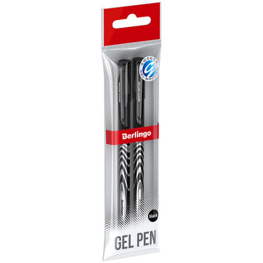 Гелевая ручка Berlingo G-Line черная, 0.5 мм, игольчатый стержень, 2 шт CGp_50115_2