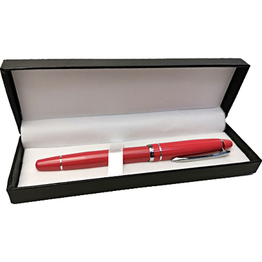 Подарочная ручка BIKSON ТМ Aqua гелевая в футляре черные чернила красный корпус с колпачком Руч391