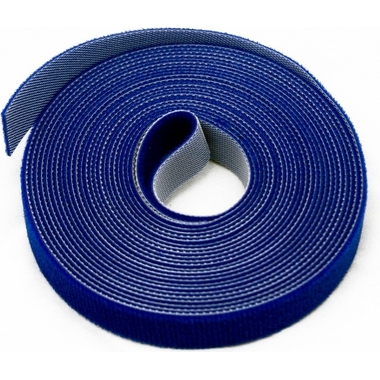 Лента (липучка) в рулоне Hyperline WASNR-5x16-BL ширина 16 мм, длина 5 м, синяя 401609