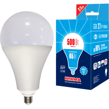 Светодиодная лампа Volpe 65W/4000K/E27/FR/NR картон LED-A160 UL-00005617