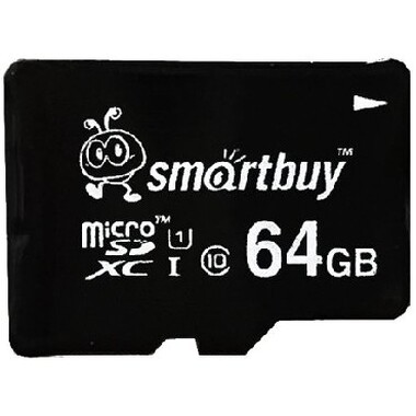 Карта памяти SMARTBUY MicroSDXC 64GB Class10 UHS-1 SB64GBSDCL10-00