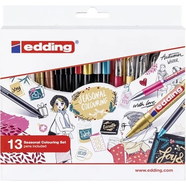 Набор маркеров, фломастеров и ручек EDDING Colouring Promotion Set 13 предметов ССП E-CP13