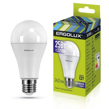 Лампа ERGOLUX LED-A65-25W-E27-6K (Эл.лампа светодиодная ЛОН 25Вт E27 6500K 180-240В)
